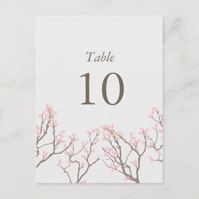 Blissful Branches Table Numbers (Front)