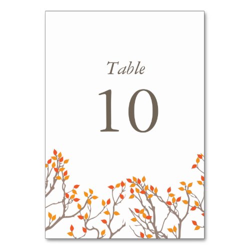 Blissful Branches Table Numbers