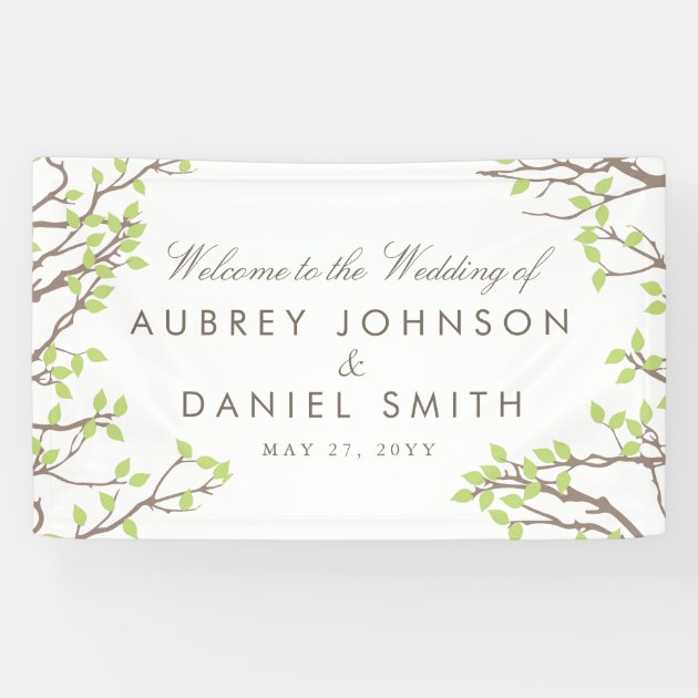 Blissful Branches Wedding Banner