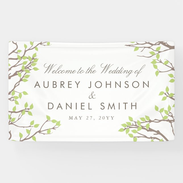 Blissful Branches Wedding Banner (Horizontal)