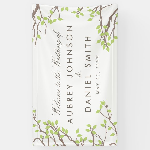 Blissful Branches Wedding Banner