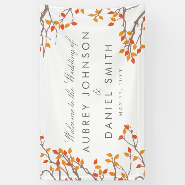 Blissful Branches Wedding Banner