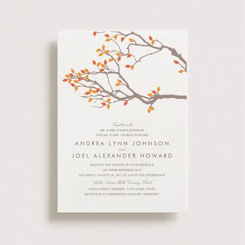 Blissful Branches Wedding Invitation