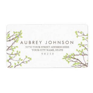 Blissful Branches Wedding Label