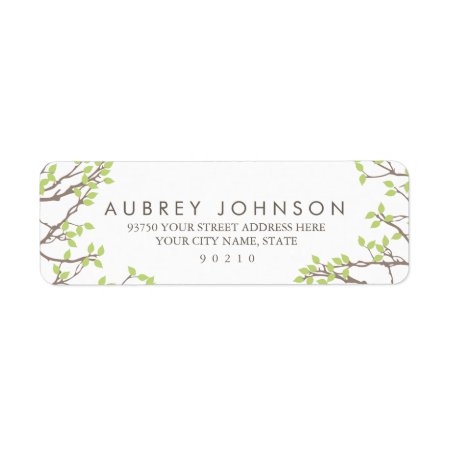 Blissful Branches Wedding Label