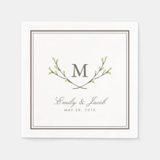 Blissful Branches Wedding Paper Napkins