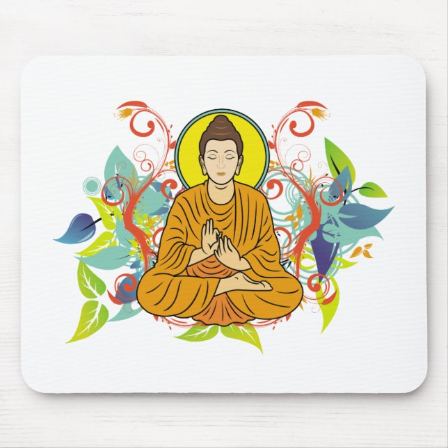 Blissful Buddha Mouse Pad (Front)