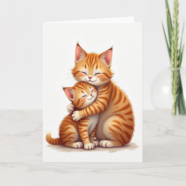 Blissful Cats Mothers Day Card (Front)