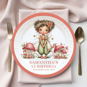 Blissful Fairy 2nd Birthday Blush Floral Paper Plates