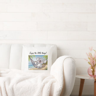 Blissful Koala Throw Pillow