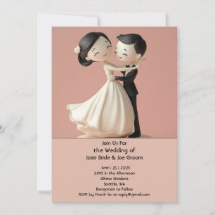 Blissful love wedding invitation