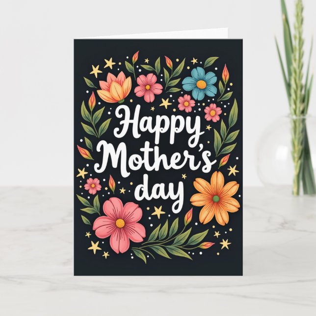 Blissful Mothers Day Bloom Card (Front)