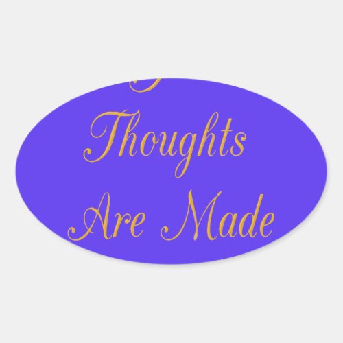 Blissful Reflections Good Thoughts of Love Oval Sticker