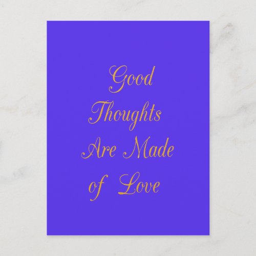 Blissful Reflections Good Thoughts of Love Postcard