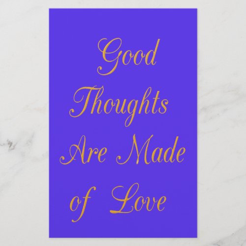 Blissful Reflections Good Thoughts of Love Stationery