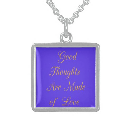 Blissful Reflections Good Thoughts of Love Sterling Silver Necklace