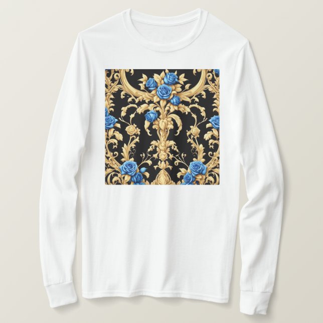 Blissful Roses Long Sleeve T-Shirt (Design Front)