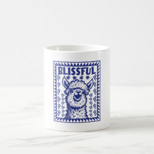 Blissful Smiling Alpaca - Embrace Happiness Coffee Mug