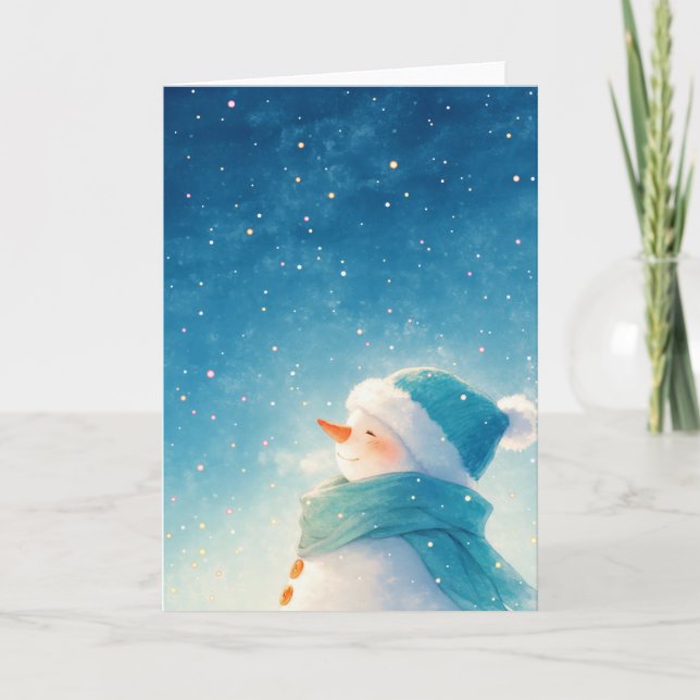 Blissful Snowman Card (Front)