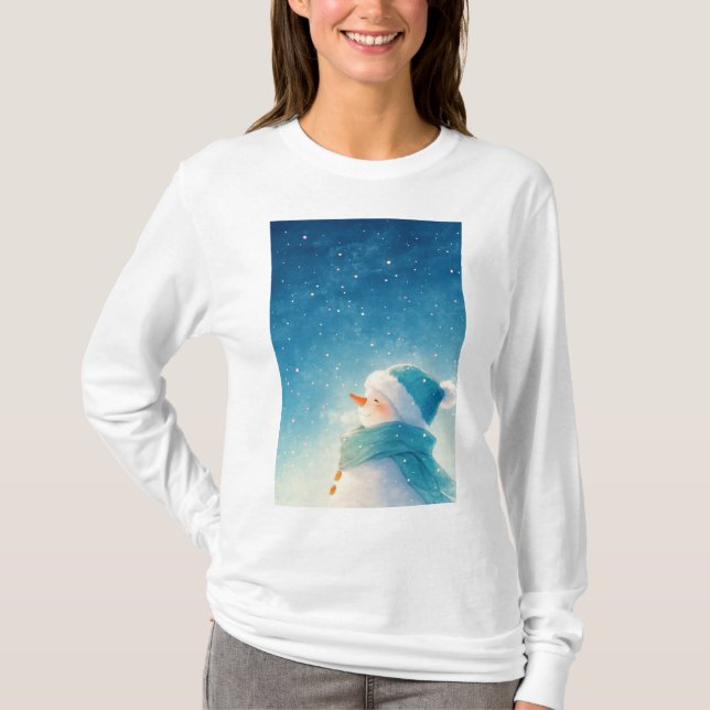 Blissful Snowman T-Shirt (Front)