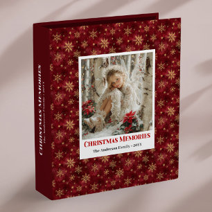 Blissful Victorian Angel Red Gold memory album 3 Ring Binder