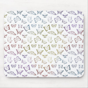 Blissful Watercolor Butterflies Mouse Pad