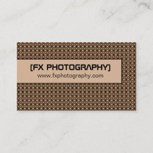 Blissfully Chic Business Card, Light Brown Card