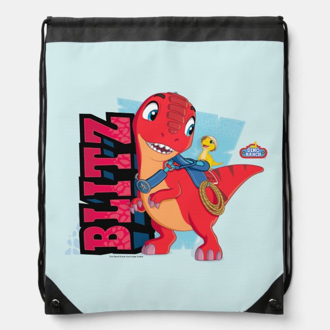 Blitz | Dino Ranch Drawstring Bag (Front)