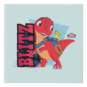 Blitz Dino Ranch Faux Canvas Print