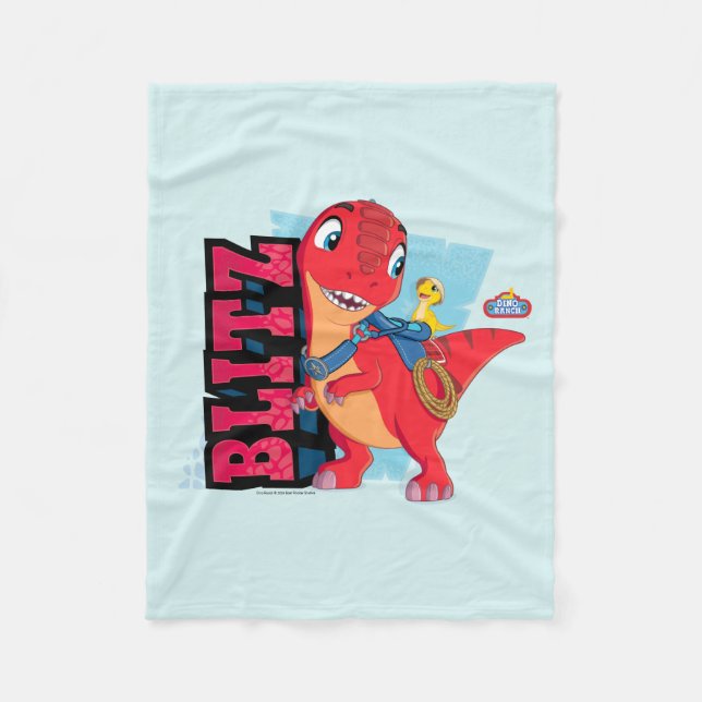 Blitz | Dino Ranch Fleece Blanket (Front)