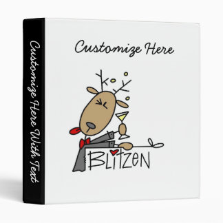 Blitzen Reindeer Christmas Tshirts and Gifts Binder