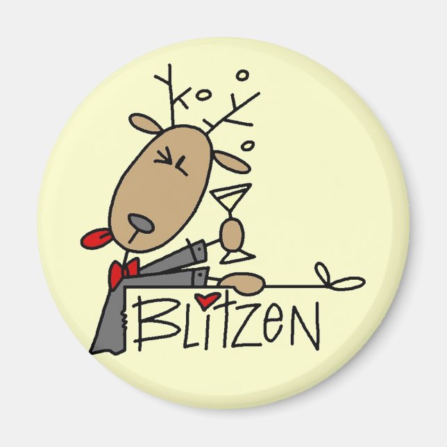 Blitzen Reindeer T-shirts and Gifts Magnet (Front)