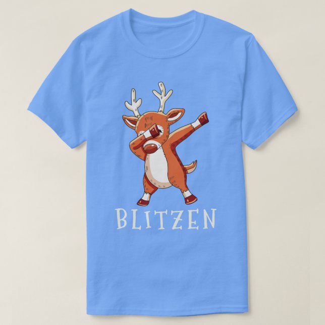 BLITZEN Santas Reindeers Family Matching Christmas T-Shirt (Design Front)