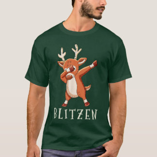 BLITZEN Santas Reins Family Matching Outfit Christ T-Shirt