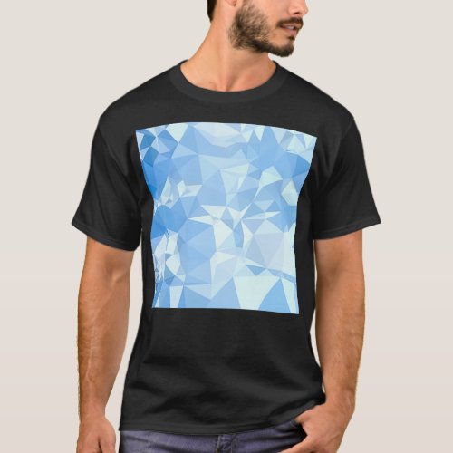 Blizzard Blue Abstract Low Polygon Background 1 T_Shirt