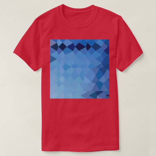 Blizzard Blue Abstract Low Polygon Background T-Shirt (Design Front)