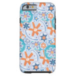 Blizzard Blue Snowflakes Winter Christmas Holiday Tough Iphone 6 Case at Zazzle