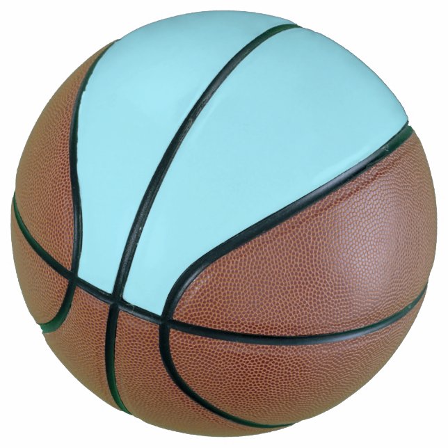 Blizzard Blue Solid Color Basketball (Angled)