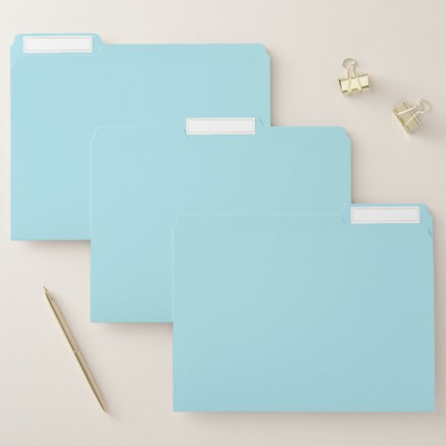 Blizzard Blue Solid Color File Folder