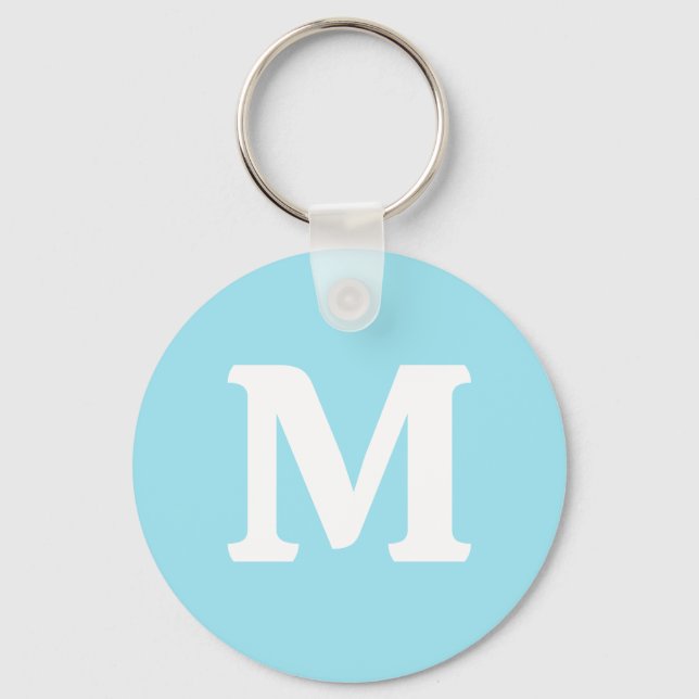 Blizzard Blue Solid Color Keychain (Front)