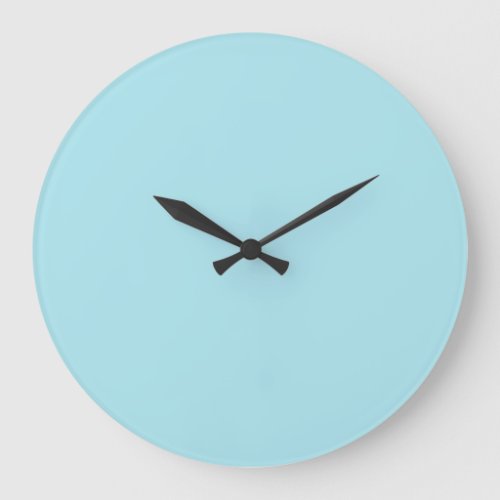 Blizzard Blue Solid Color Large Clock