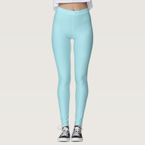 Blizzard Blue Solid Color Leggings