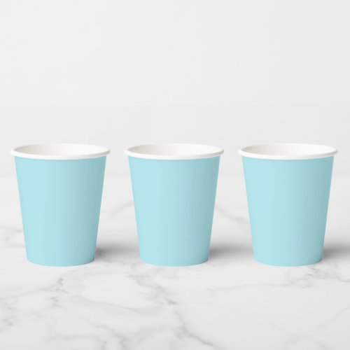 Blizzard Blue  solid color   Paper Cups