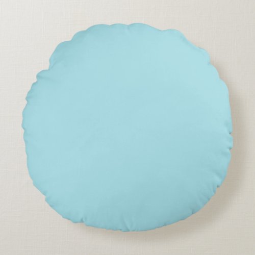 Blizzard Blue  solid color   Round Pillow