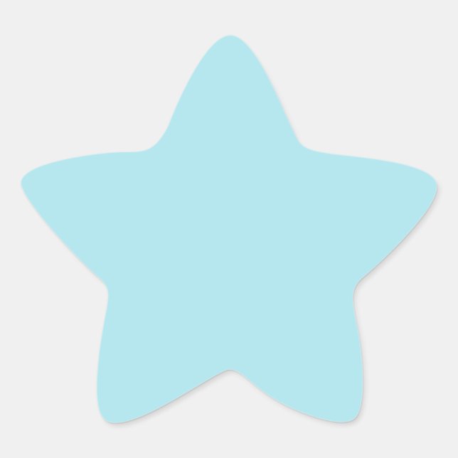 Blizzard Blue  (solid color)   Star Sticker (Front)