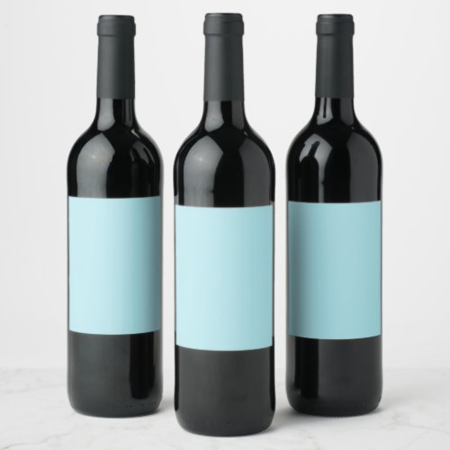 Blizzard Blue Solid Color Wine Label