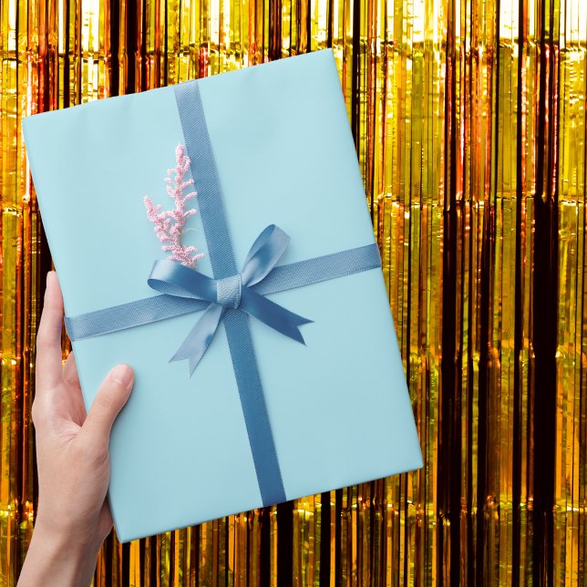 Blizzard Blue Solid Color Wrapping Paper (Creator Uploaded)