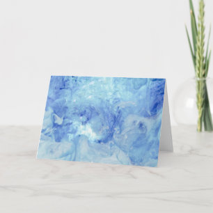 "Blizzard" collection- blue and white abstract Holiday Card