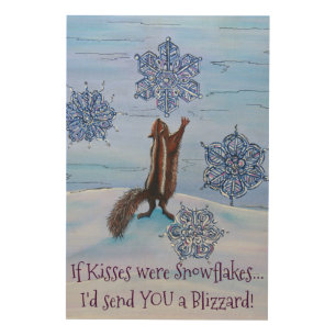 Blizzard Kisses Wall Plaque! Wood Wall Art