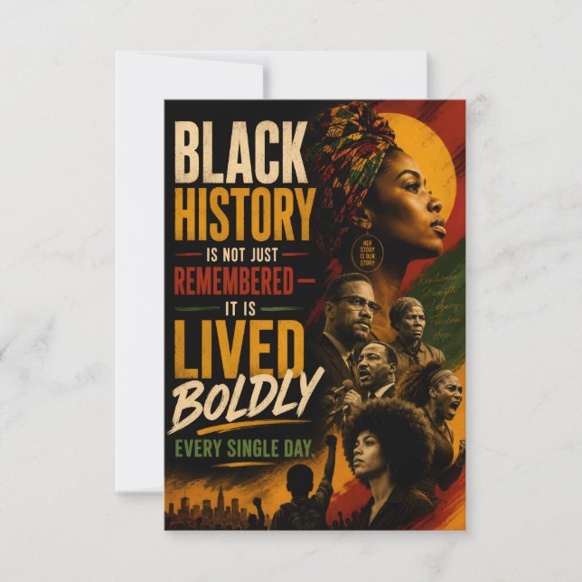 Blk Excellent Quote 2nd Thank You Card (Front)